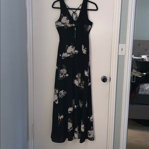 Candie’s Long black floral dress